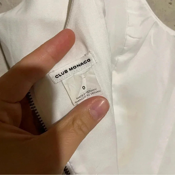 Club Monaco Bodycon Sheath Dress Size 0 Exposed Back Zipper Lined - Picture 6 of 13